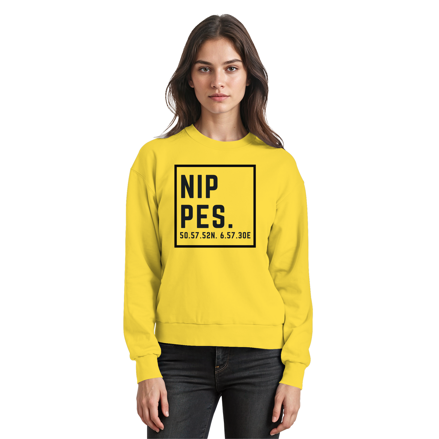 Nippes Koordinaten (großer Druck auf der Brust) - Basic Sweatshirt