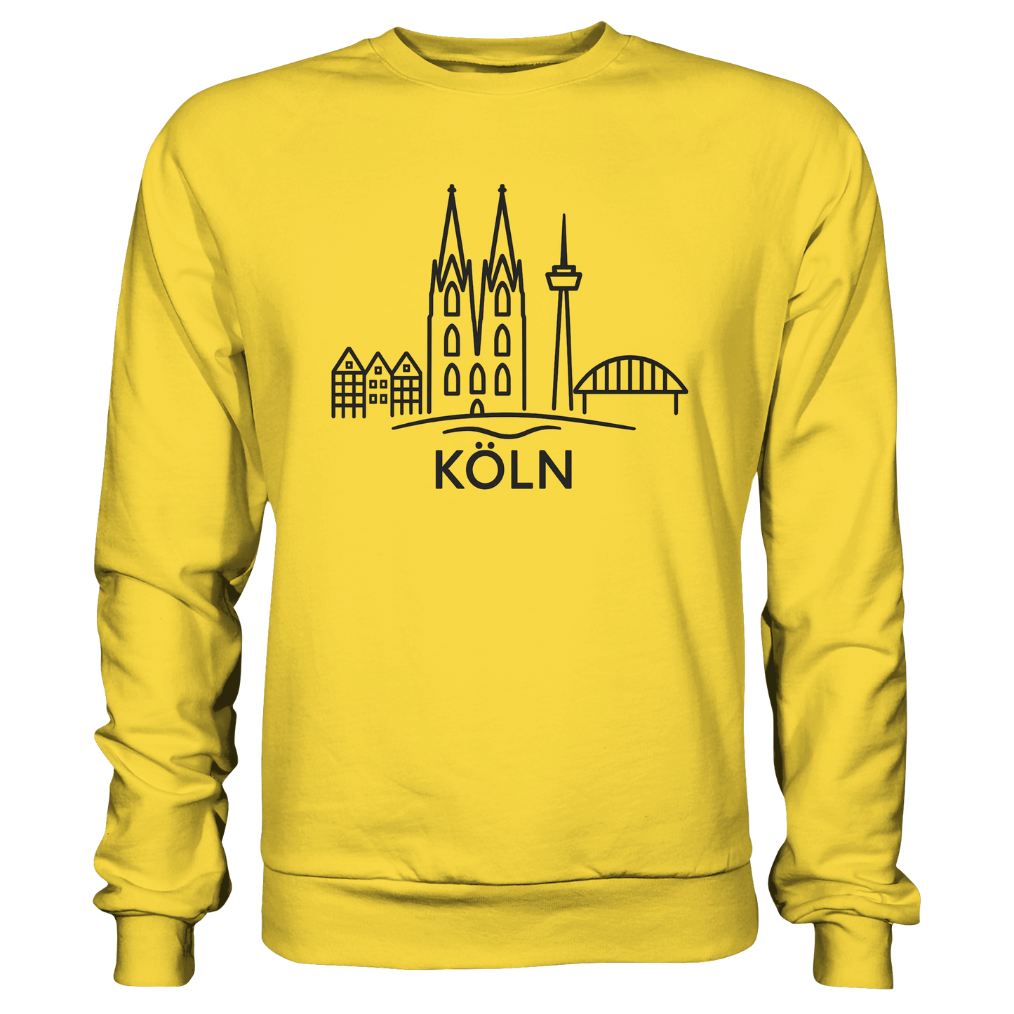 Köln Skyline (großer Druck auf der Brust) - Basic Sweatshirt