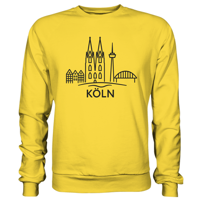 Köln Skyline (großer Druck auf der Brust) - Basic Sweatshirt