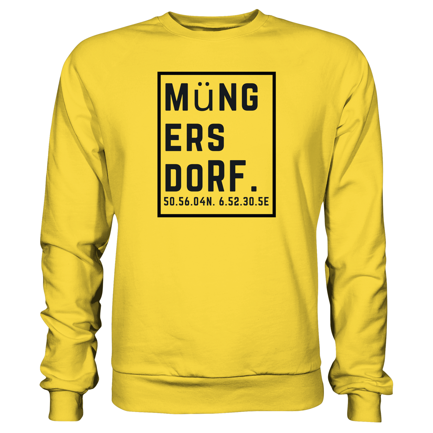 Müngersdorf Koordinaten (großer Druck auf der Brust) - Basic Sweatshirt