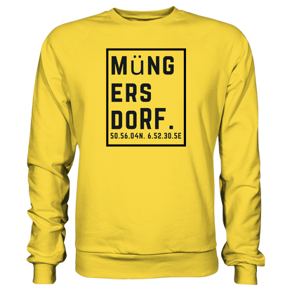 Müngersdorf Koordinaten (großer Druck auf der Brust) - Basic Sweatshirt