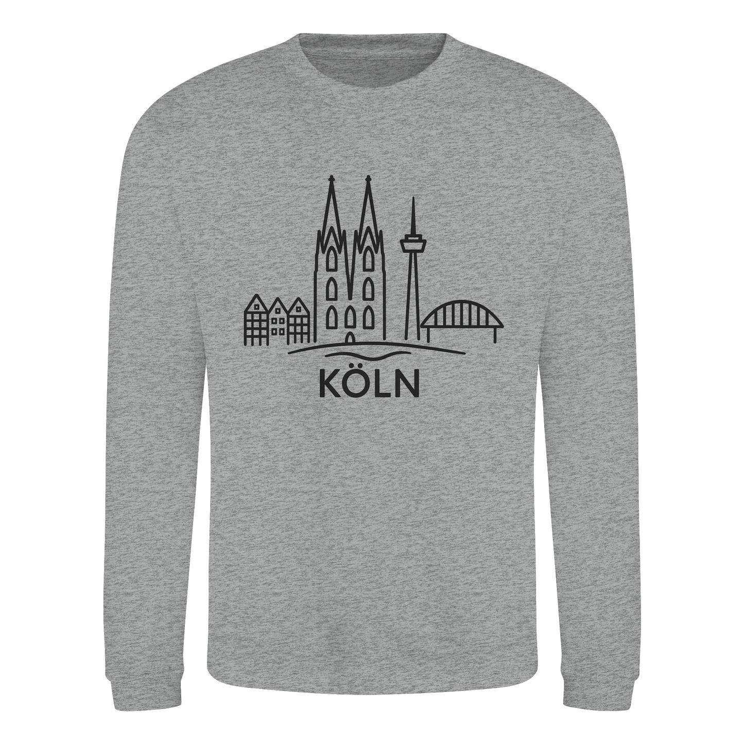 Köln Skyline (großer Druck auf der Brust) - Basic Sweatshirt