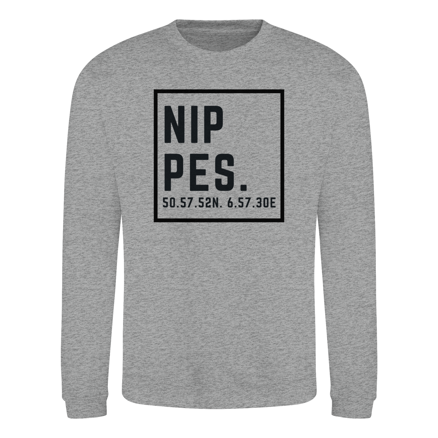 Nippes Koordinaten (großer Druck auf der Brust) - Basic Sweatshirt