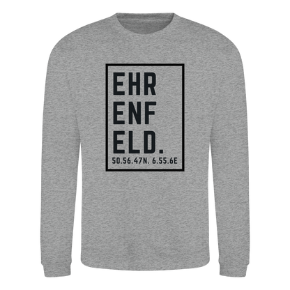 Ehrenfeld Koordinaten (großer Druck auf der Brust) - Basic Sweatshirt