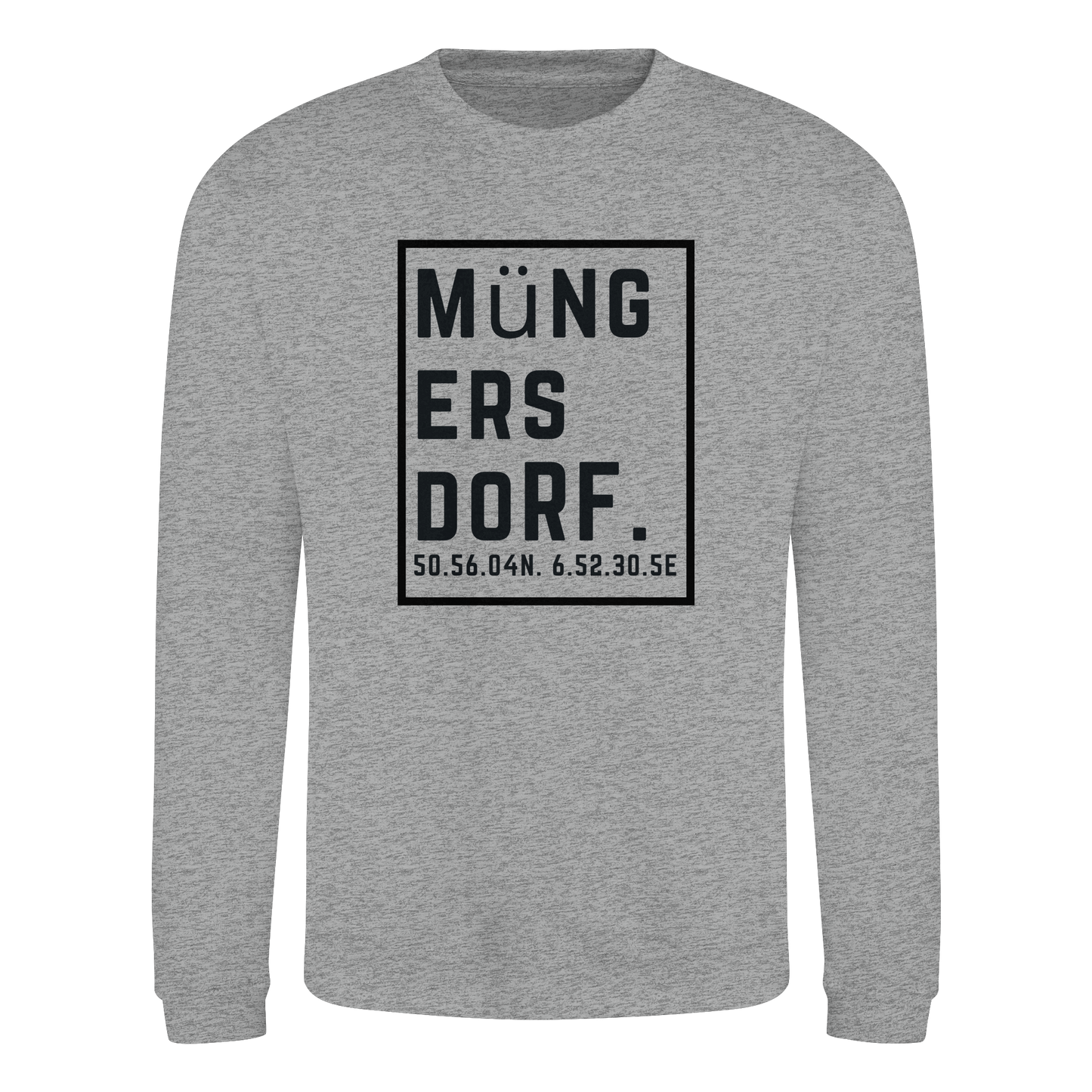 Müngersdorf Koordinaten (großer Druck auf der Brust) - Basic Sweatshirt