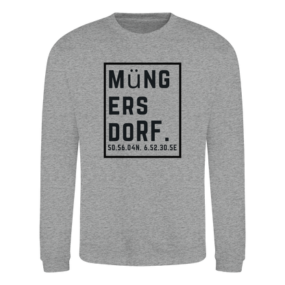 Müngersdorf Koordinaten (großer Druck auf der Brust) - Basic Sweatshirt