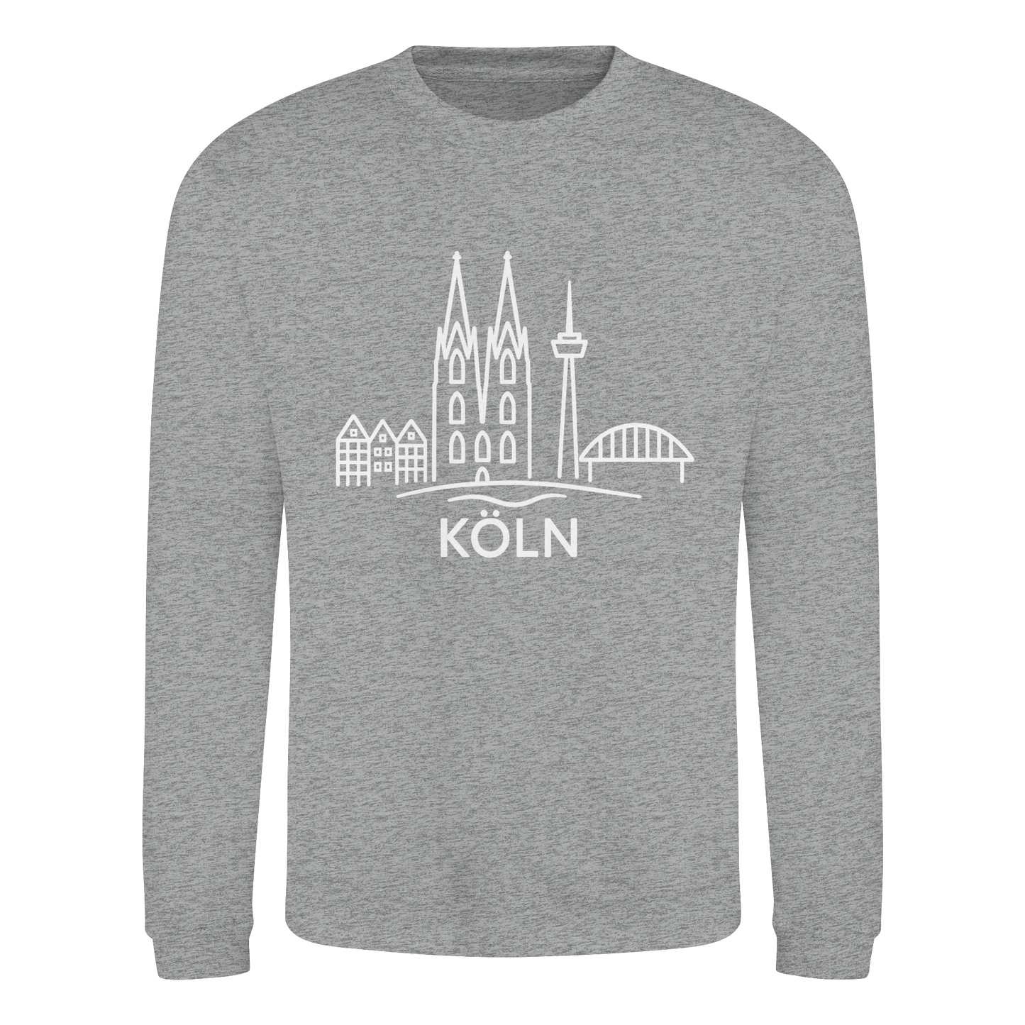 Köln Skyline (großer Druck auf der Brust) - Basic Sweatshirt