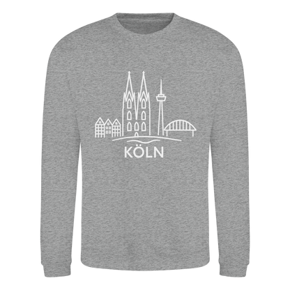 Köln Skyline (großer Druck auf der Brust) - Basic Sweatshirt