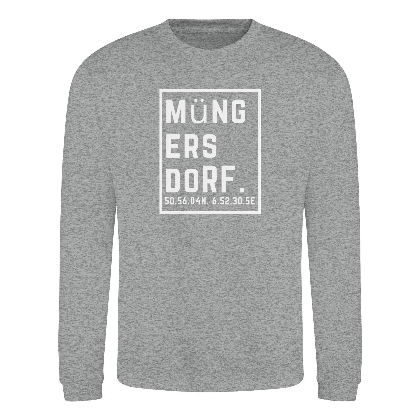 Müngersdorf Koordinaten (großer Druck auf der Brust) - Basic Sweatshirt