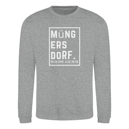 Müngersdorf Koordinaten (großer Druck auf der Brust) - Basic Sweatshirt