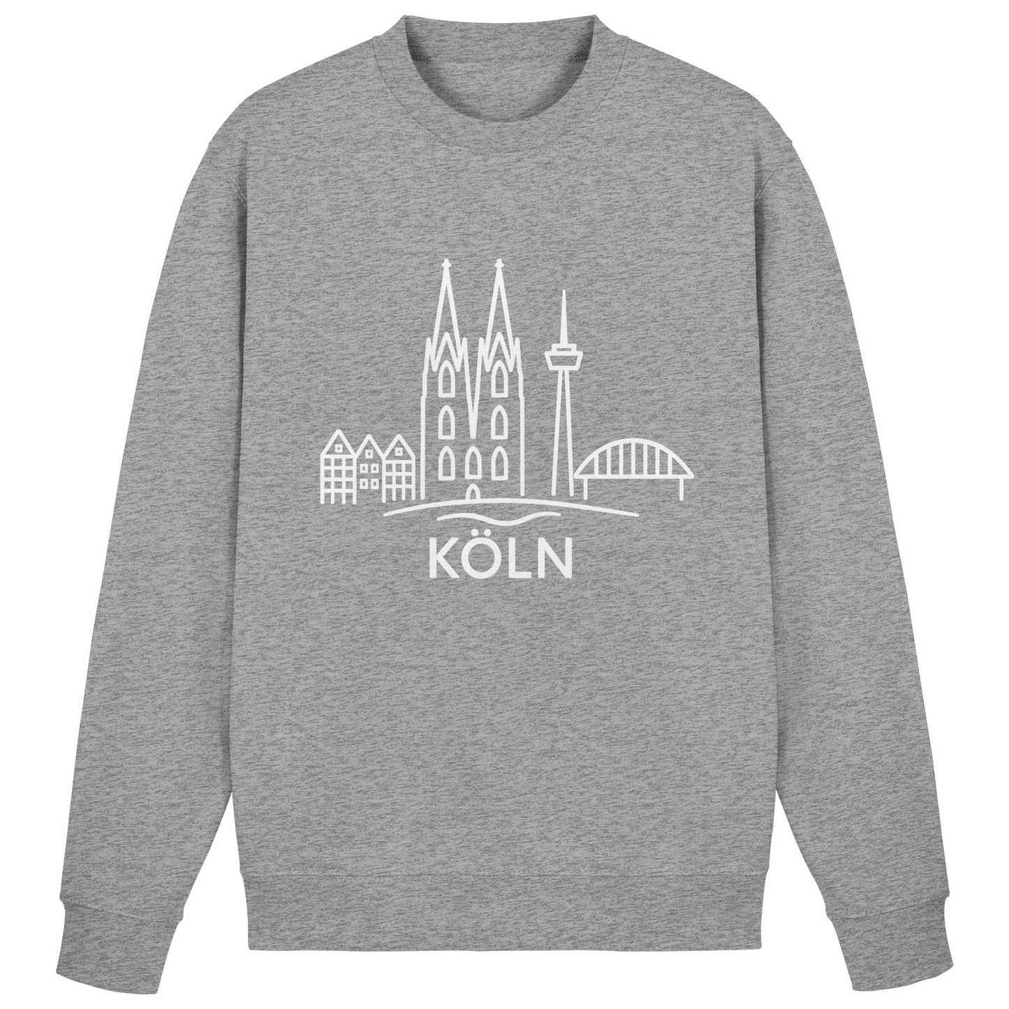 Köln Skyline (großer Druck auf der Brust) - Basic Sweatshirt