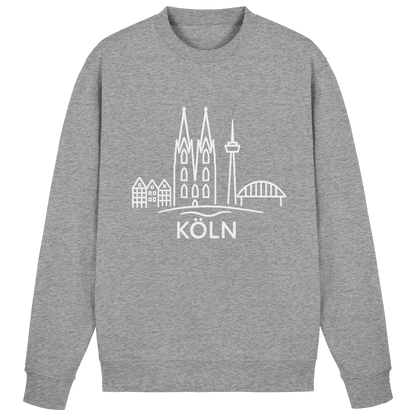 Köln Skyline (großer Druck auf der Brust) - Basic Sweatshirt