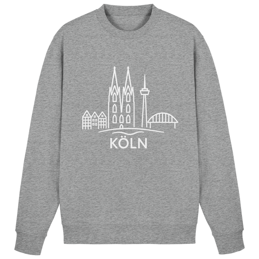 Köln Skyline (großer Druck auf der Brust) - Basic Sweatshirt