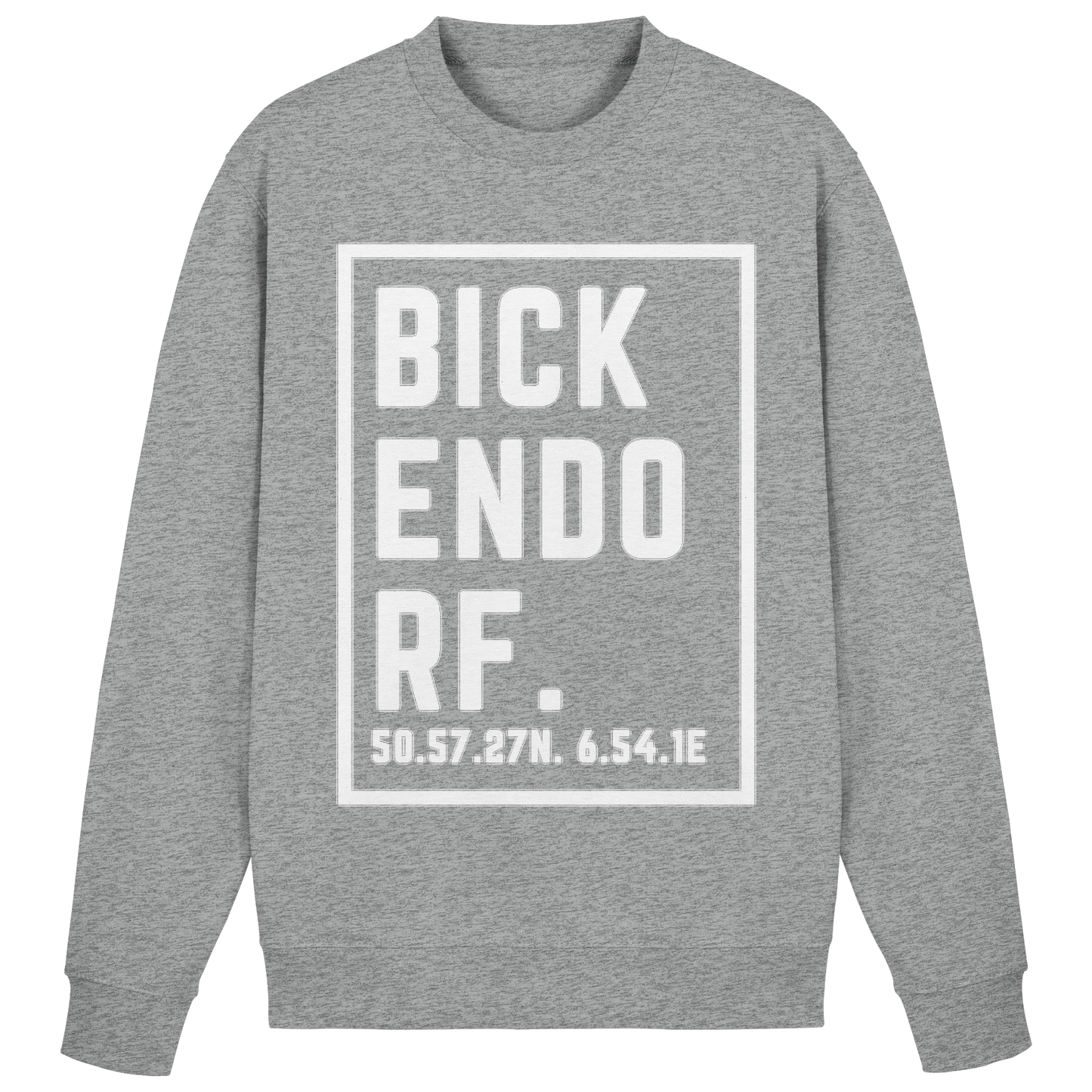 Bickendorf Koordinaten (großer Druck auf der Brust) - Basic Sweatshirt