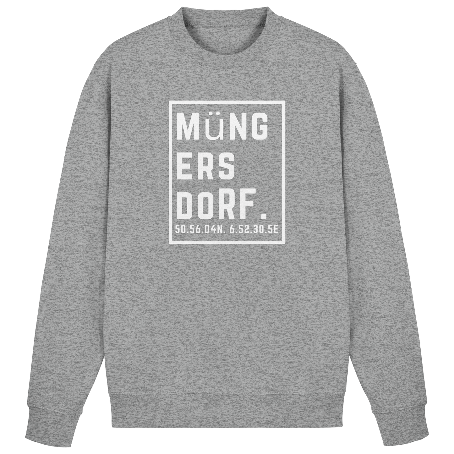 Müngersdorf Koordinaten (großer Druck auf der Brust) - Basic Sweatshirt