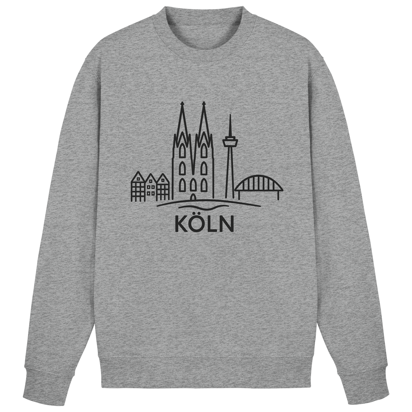 Köln Skyline (großer Druck auf der Brust) - Basic Sweatshirt