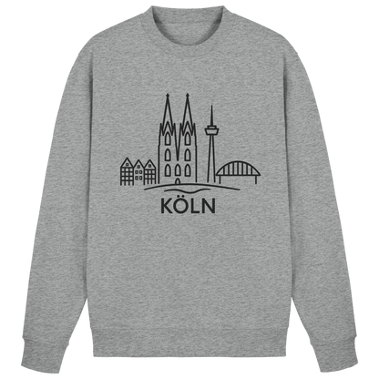 Köln Skyline (großer Druck auf der Brust) - Basic Sweatshirt