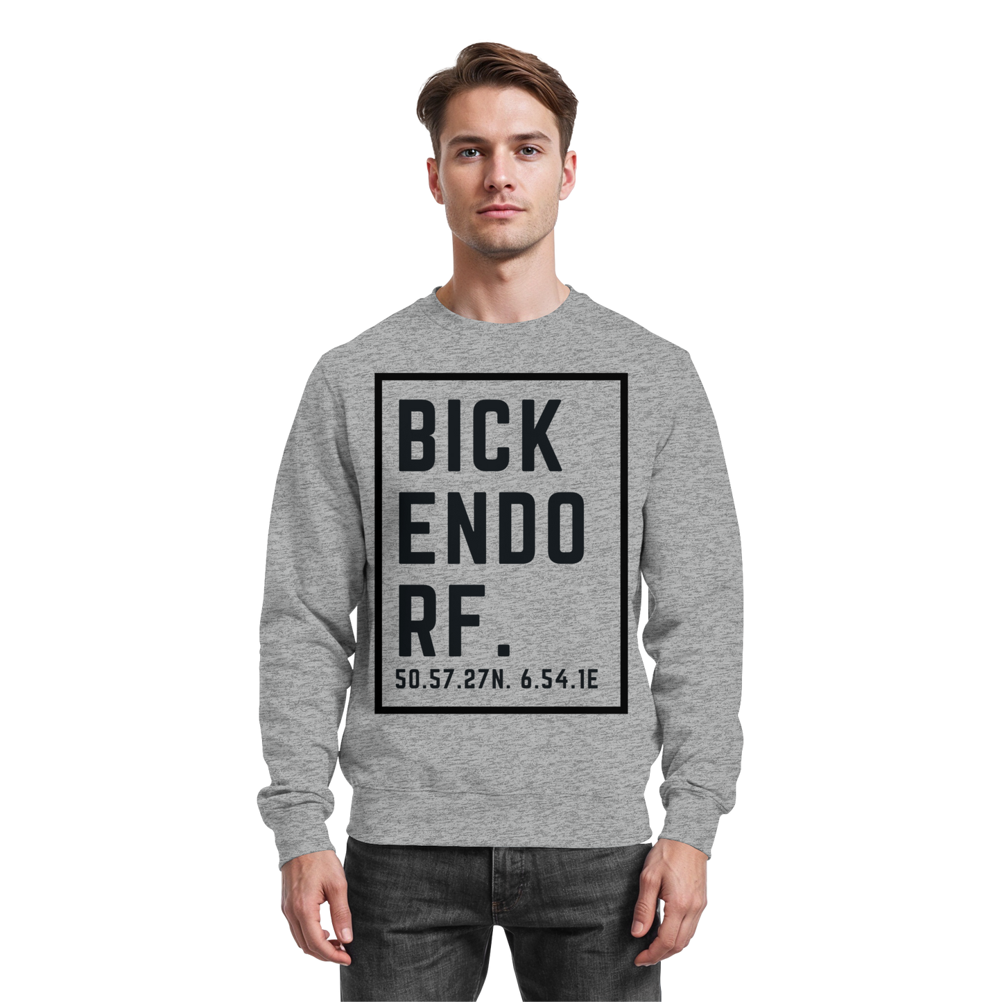 Bickendorf Koordinaten (großer Druck auf der Brust) - Basic Sweatshirt