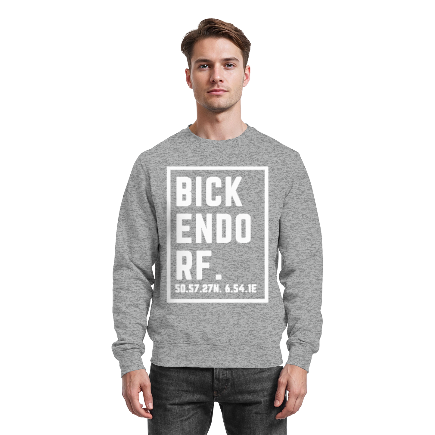 Bickendorf Koordinaten (großer Druck auf der Brust) - Basic Sweatshirt