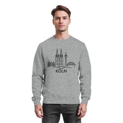 Köln Skyline (großer Druck auf der Brust) - Basic Sweatshirt