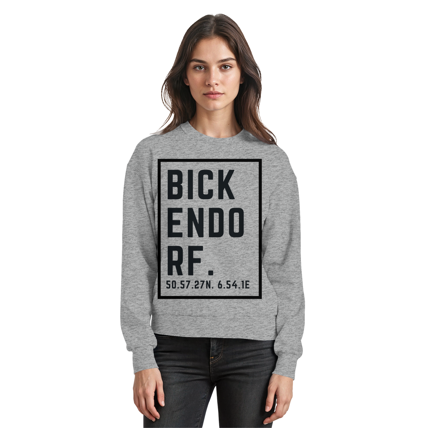 Bickendorf Koordinaten (großer Druck auf der Brust) - Basic Sweatshirt