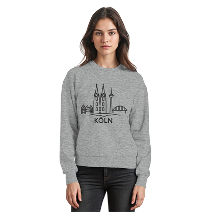 Köln Skyline (großer Druck auf der Brust) - Basic Sweatshirt