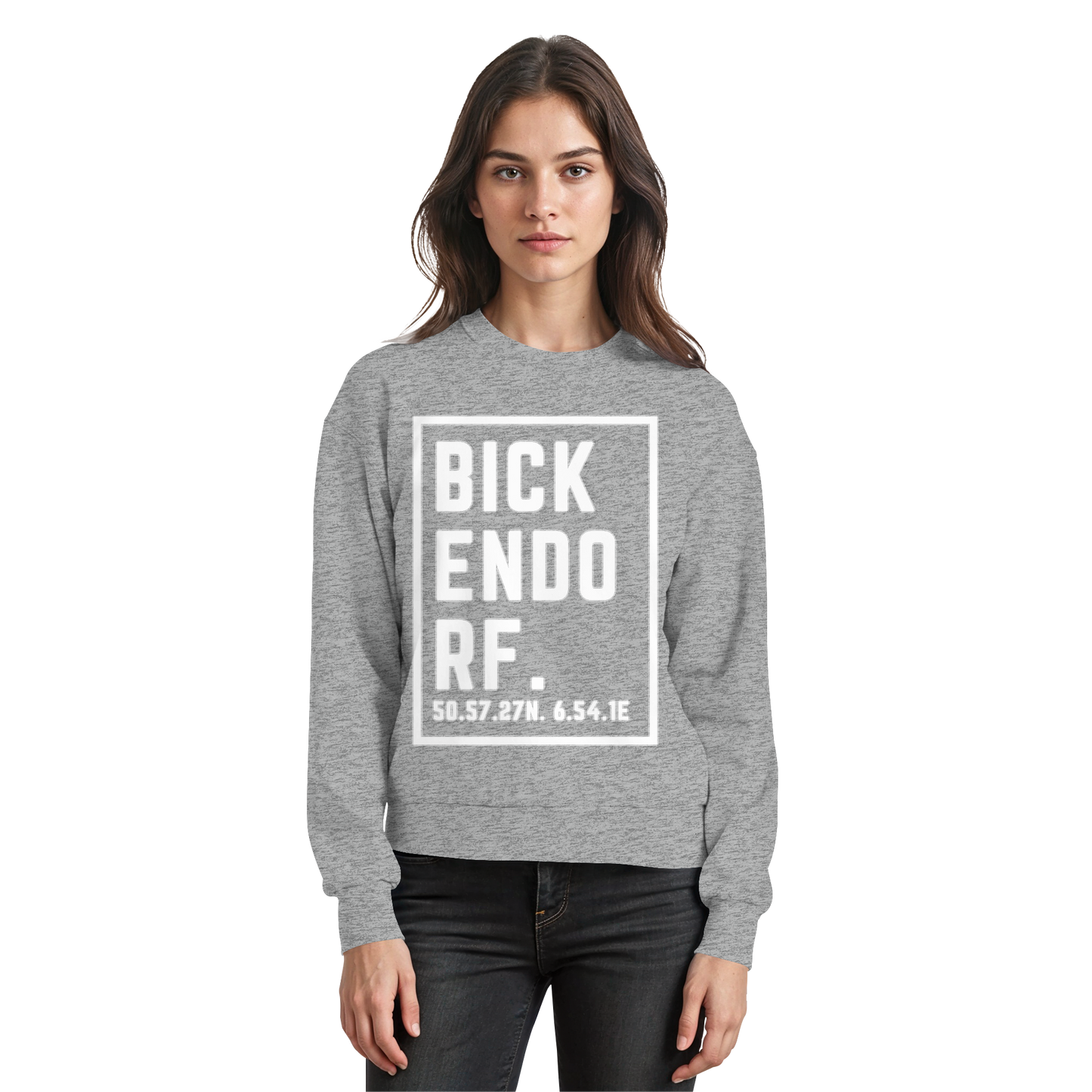 Bickendorf Koordinaten (großer Druck auf der Brust) - Basic Sweatshirt