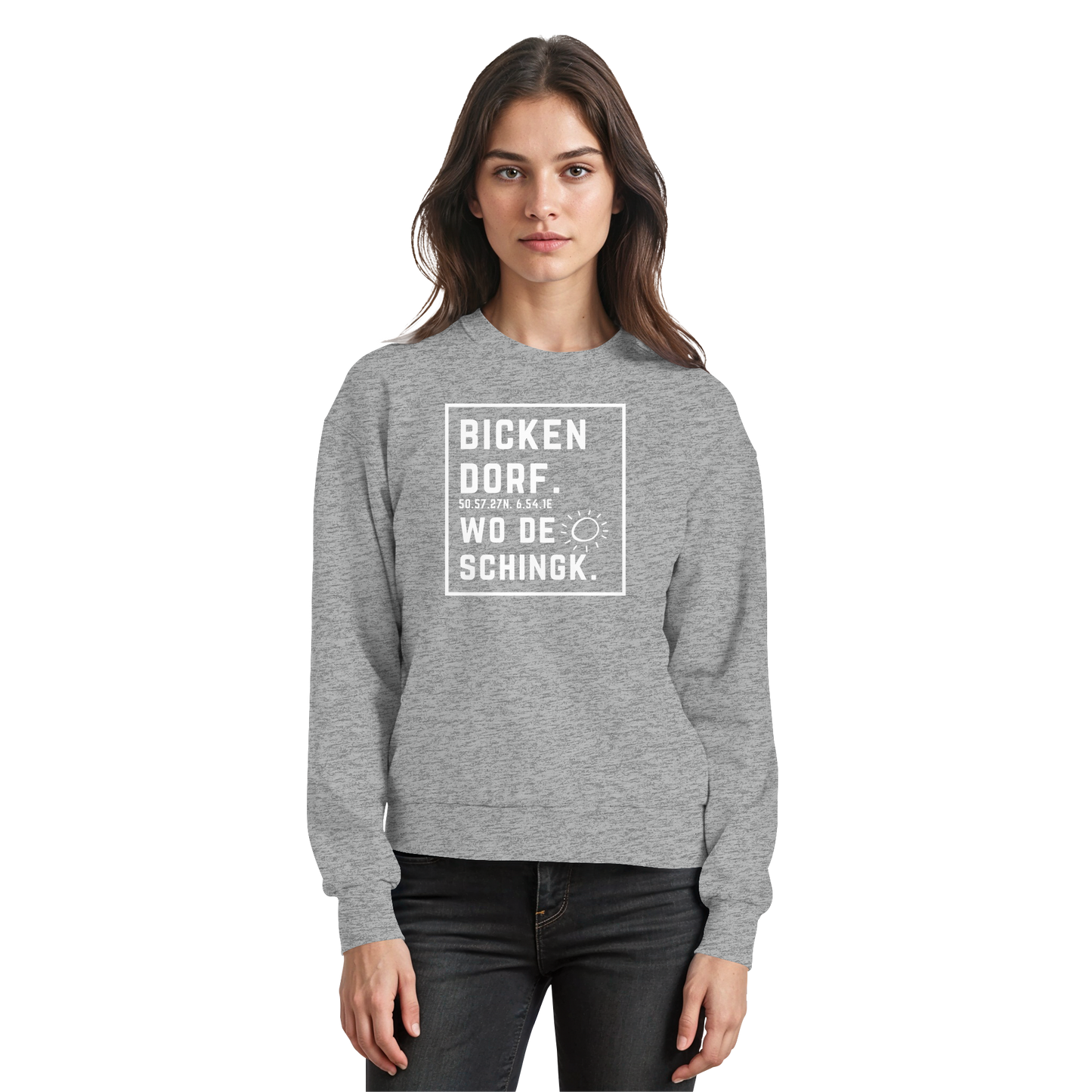 Wo de Sonn schingk - Bickendorf Druck - Basic Sweatshirt