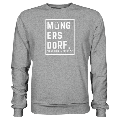 Müngersdorf Koordinaten (großer Druck auf der Brust) - Basic Sweatshirt