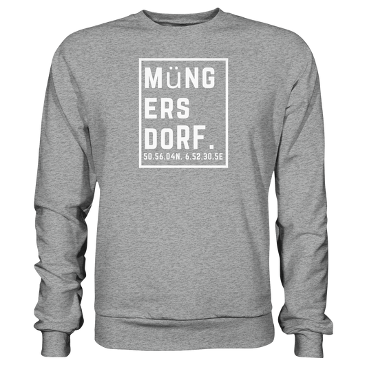 Müngersdorf Koordinaten (großer Druck auf der Brust) - Basic Sweatshirt