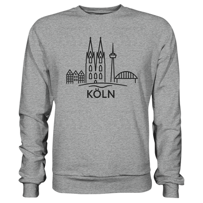 Köln Skyline (großer Druck auf der Brust) - Basic Sweatshirt