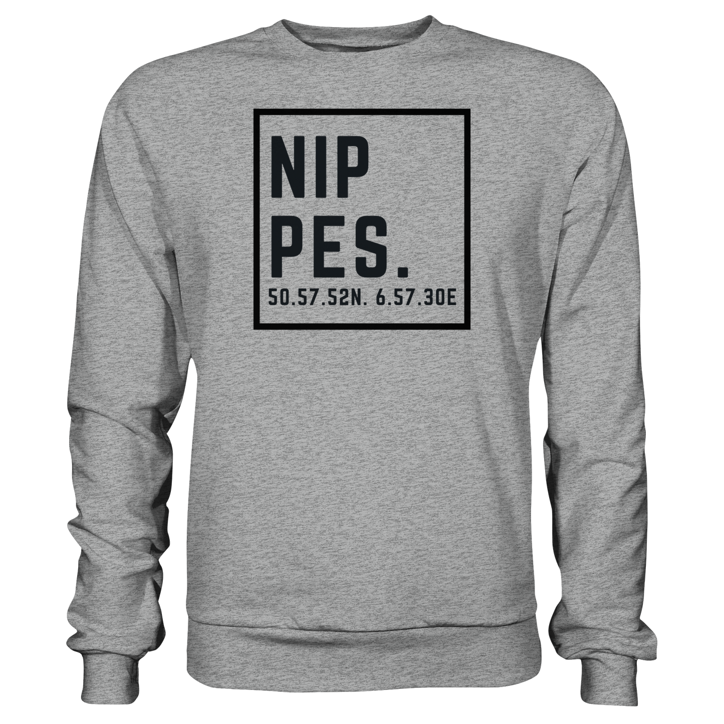 Nippes Koordinaten (großer Druck auf der Brust) - Basic Sweatshirt