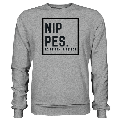 Nippes Koordinaten (großer Druck auf der Brust) - Basic Sweatshirt
