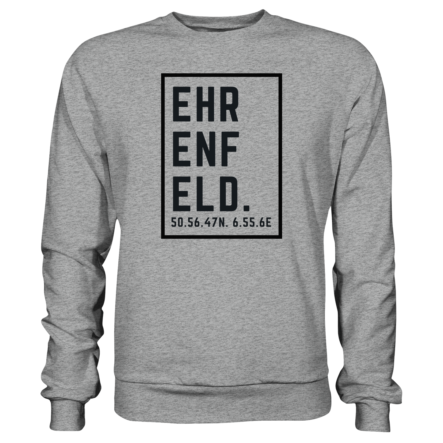Ehrenfeld Koordinaten (großer Druck auf der Brust) - Basic Sweatshirt