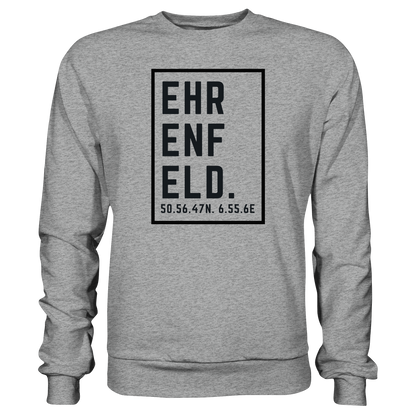 Ehrenfeld Koordinaten (großer Druck auf der Brust) - Basic Sweatshirt