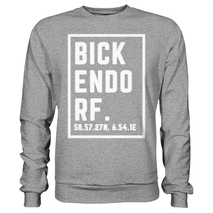Bickendorf Koordinaten (großer Druck auf der Brust) - Basic Sweatshirt