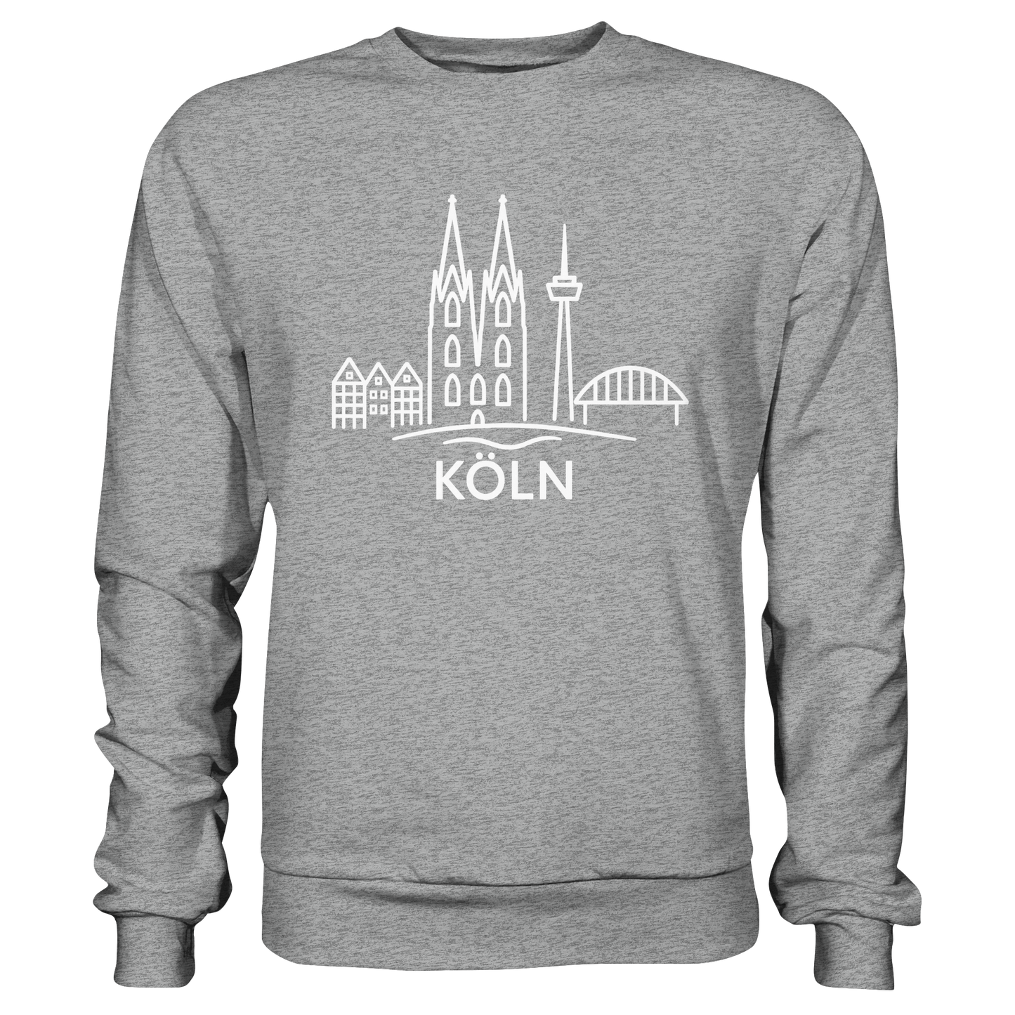 Köln Skyline (großer Druck auf der Brust) - Basic Sweatshirt