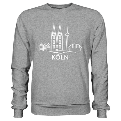 Köln Skyline (großer Druck auf der Brust) - Basic Sweatshirt