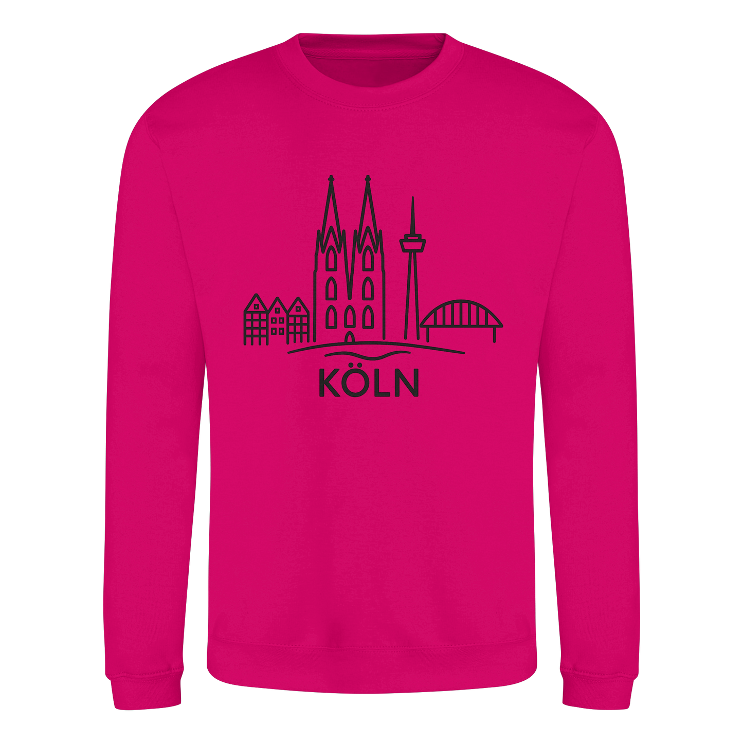 Köln Skyline (großer Druck auf der Brust) - Basic Sweatshirt