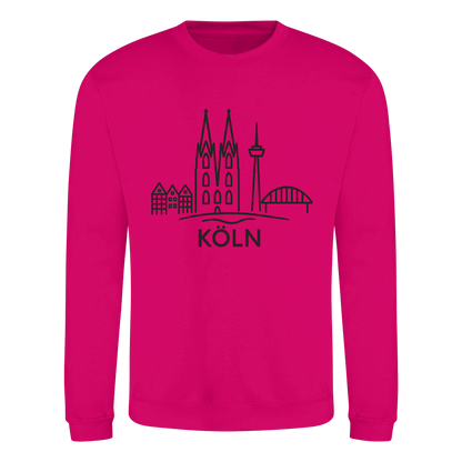 Köln Skyline (großer Druck auf der Brust) - Basic Sweatshirt