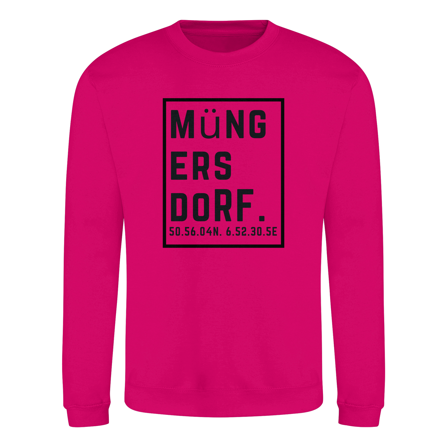 Müngersdorf Koordinaten (großer Druck auf der Brust) - Basic Sweatshirt