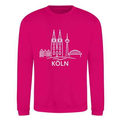 Köln Skyline (großer Druck auf der Brust) - Basic Sweatshirt