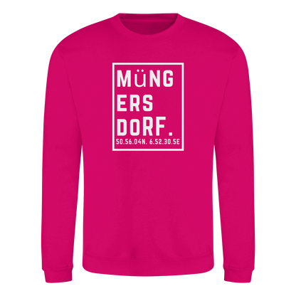 Müngersdorf Koordinaten (großer Druck auf der Brust) - Basic Sweatshirt