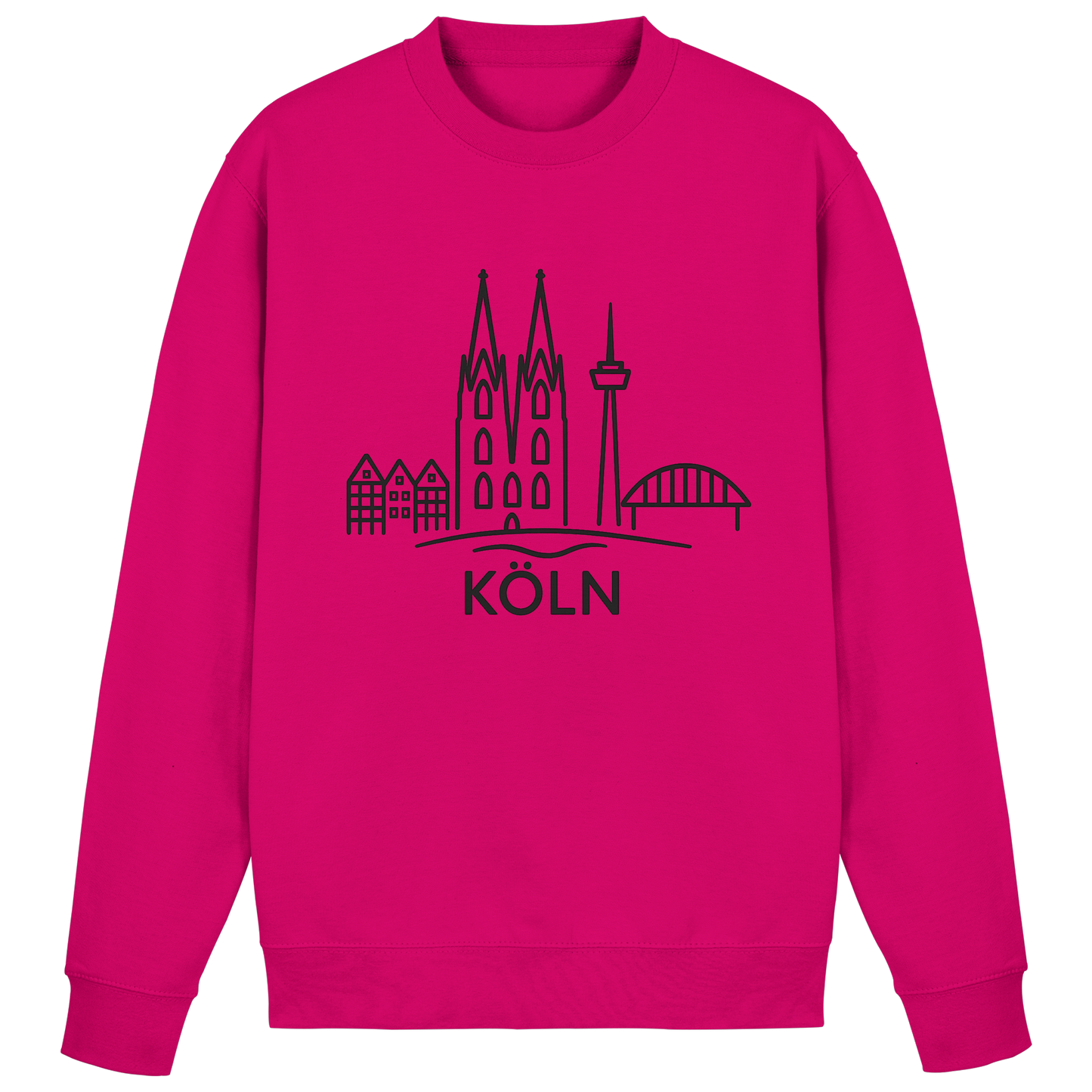 Köln Skyline (großer Druck auf der Brust) - Basic Sweatshirt