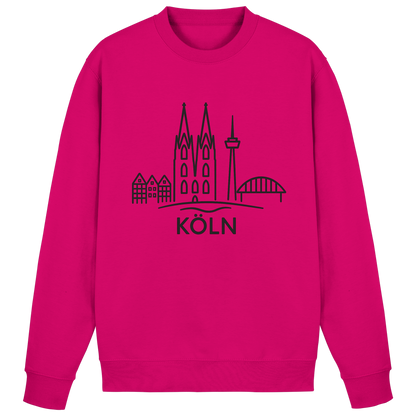 Köln Skyline (großer Druck auf der Brust) - Basic Sweatshirt