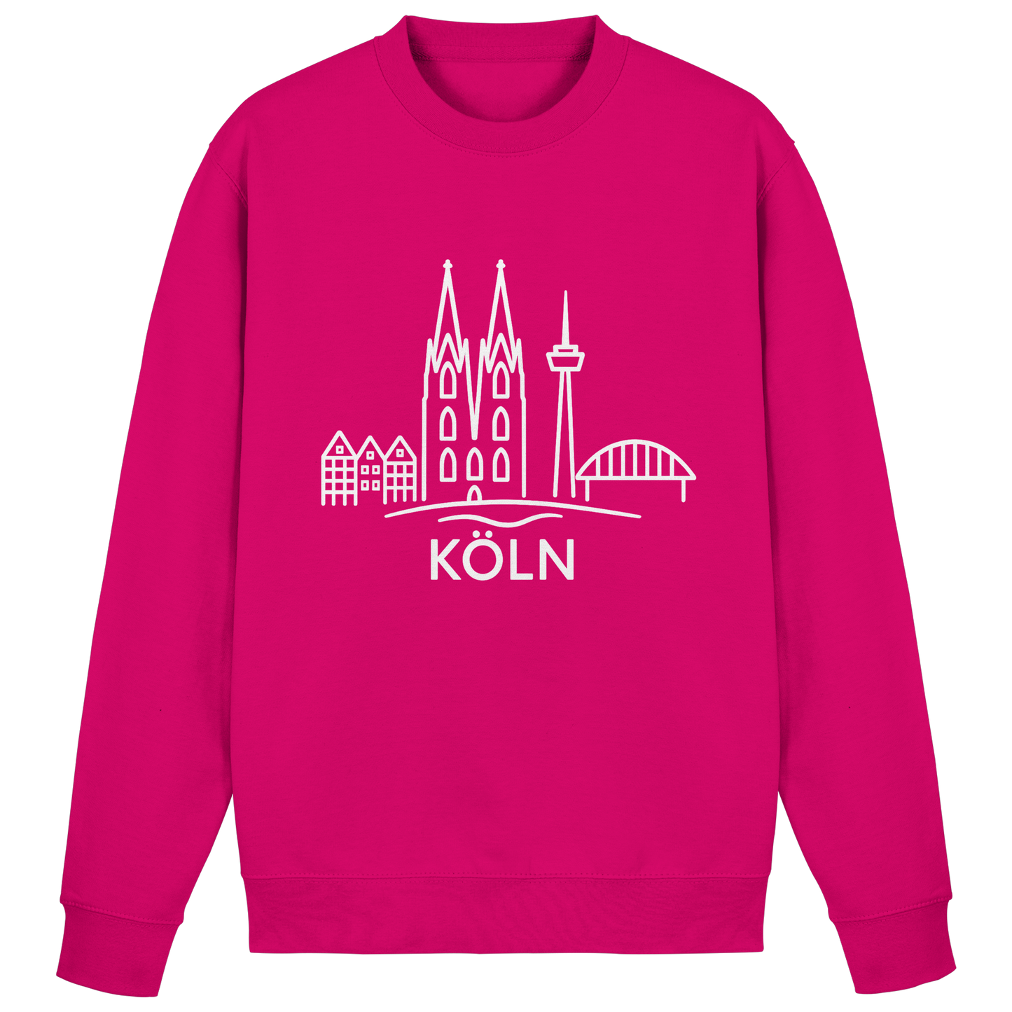 Köln Skyline (großer Druck auf der Brust) - Basic Sweatshirt