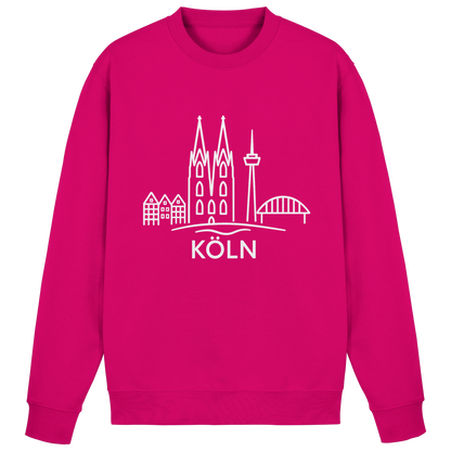 Köln Skyline (großer Druck auf der Brust) - Basic Sweatshirt