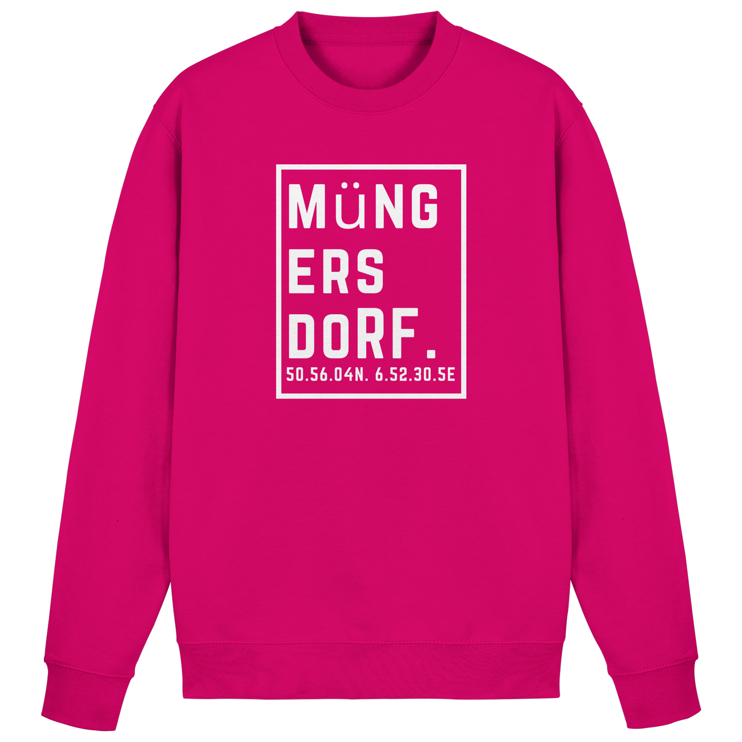 Müngersdorf Koordinaten (großer Druck auf der Brust) - Basic Sweatshirt