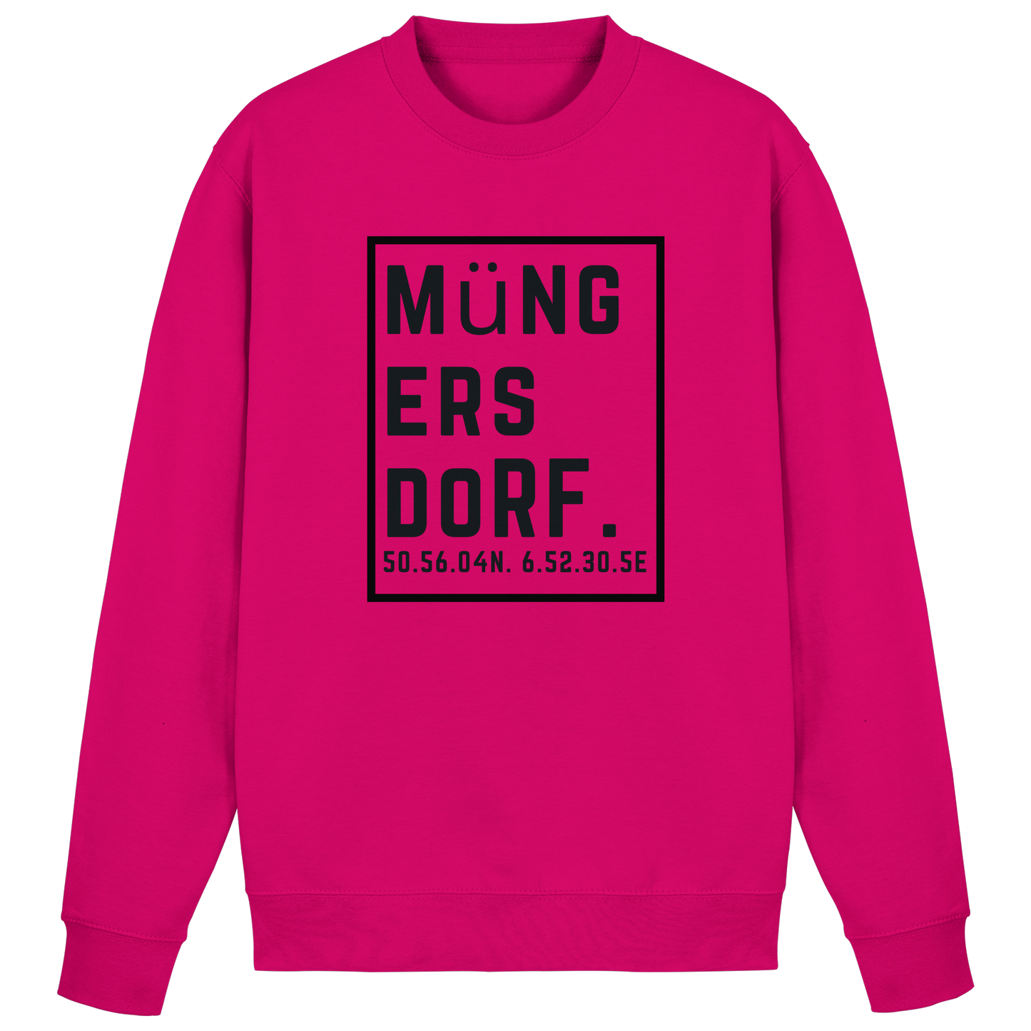 Müngersdorf Koordinaten (großer Druck auf der Brust) - Basic Sweatshirt