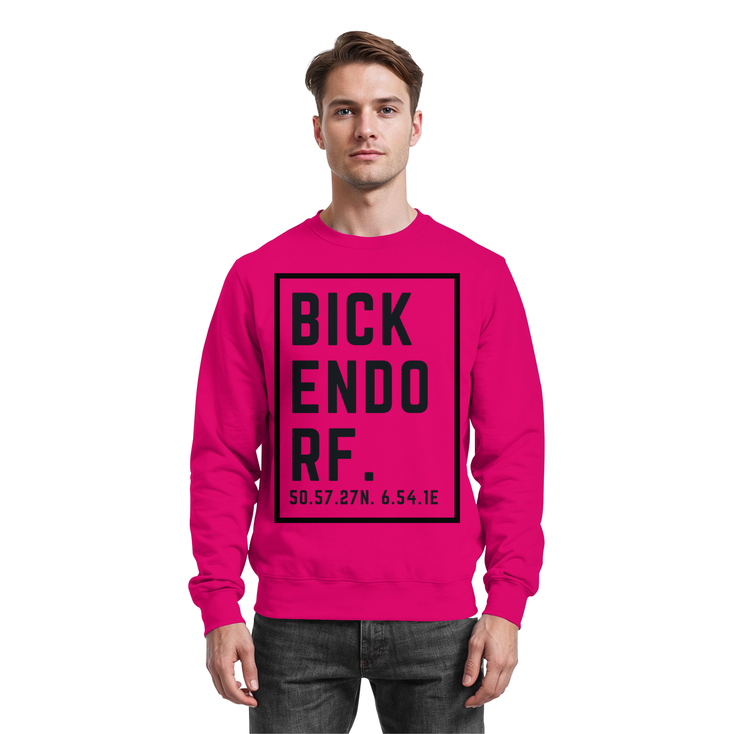 Bickendorf Koordinaten (großer Druck auf der Brust) - Basic Sweatshirt